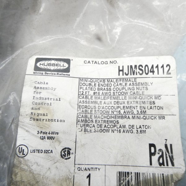 HUBBELL HJMS04112 600V 12A NSMP