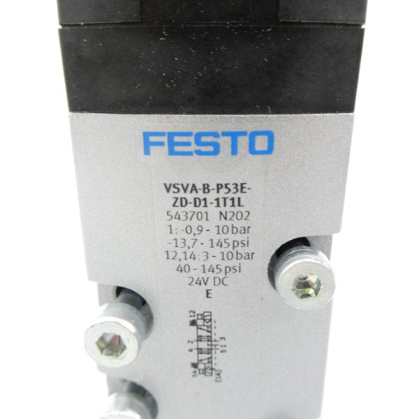 FESTO VSVA-B-P53E-ZD-D1-1T1L 543701 24VDC -13.7-145PSI NSMP