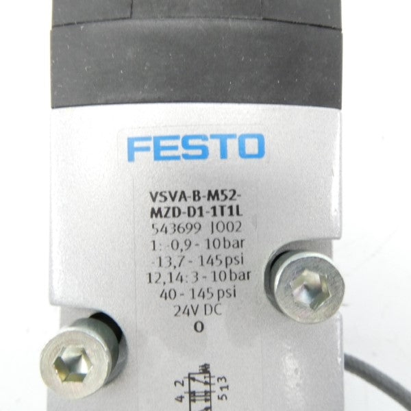FESTO VSVA-B-M52-MZD-D1-1T1L 543699 24VDC -13.7-145PSI NSMP