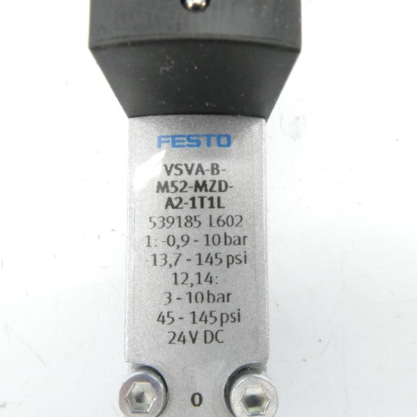 FESTO VSVA-B-M52-MZD-A2-1T1L 539185 24VDC -13.7-145PSI NSMP