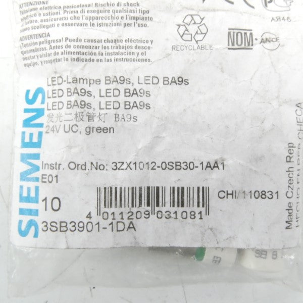SIEMENS 3SB3901-1DA 24VDC (PKG OF 10) NSMP