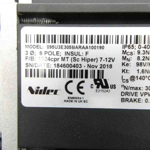 NIDEC 095U3E305BARAA100190 7-12V NSMP