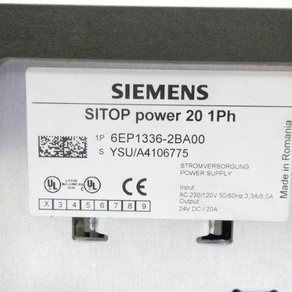 SIEMENS 6EP1336-2BA00 120/230VAC 3/8.0A NSNP