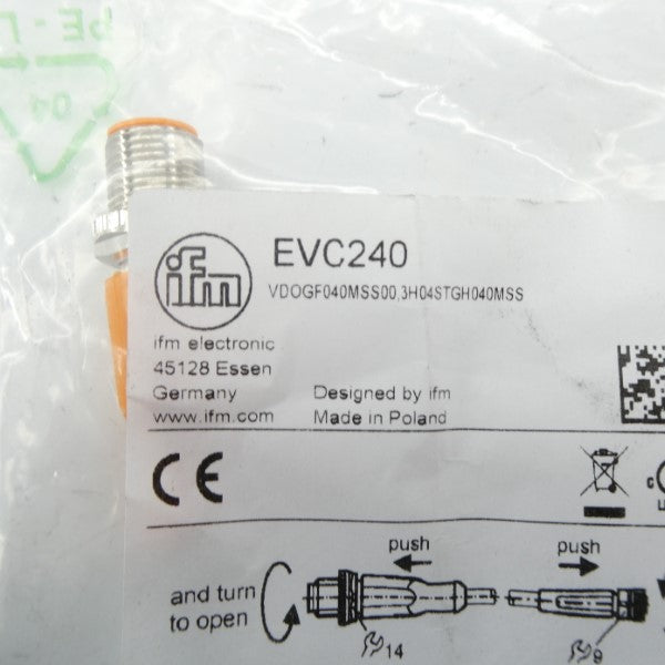 IFM EFECTOR EVC240 VDOGF040MSS00,3H04STGH040MSS 50VAC 3A NSMP