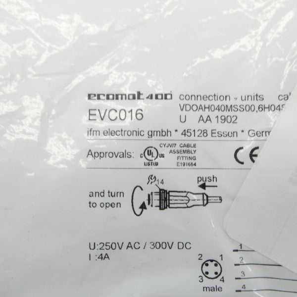 IFM EFECTOR EVC016 250VAC 4A NSMP