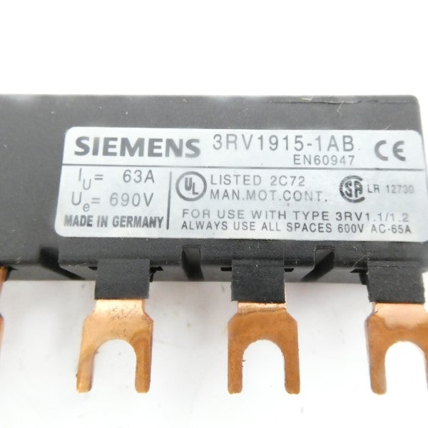 SIEMENS 3RV1915-1AB 690V 63A (PKG OF 10) NSMP