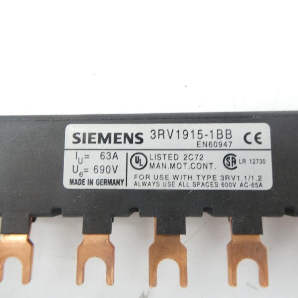 SIEMENS 3RV1915-1BB 690V 63A (PKG OF 10) NSMP