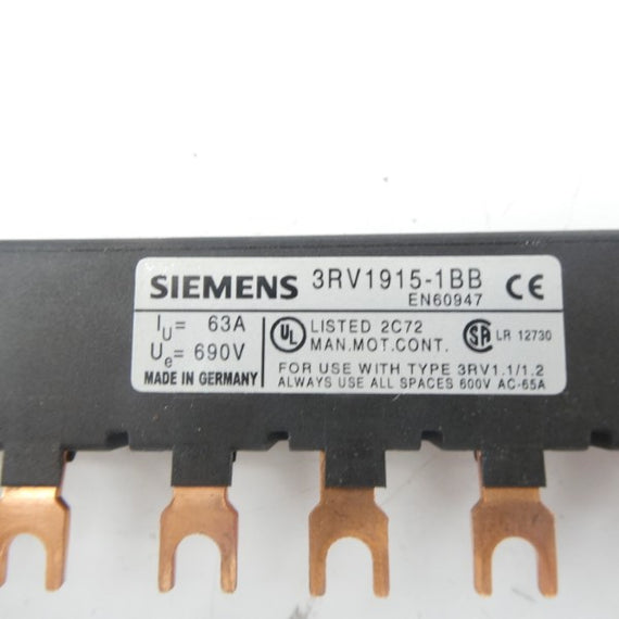 SIEMENS 3RV1915-1BB 690V 63A (PKG OF 10) NSMP