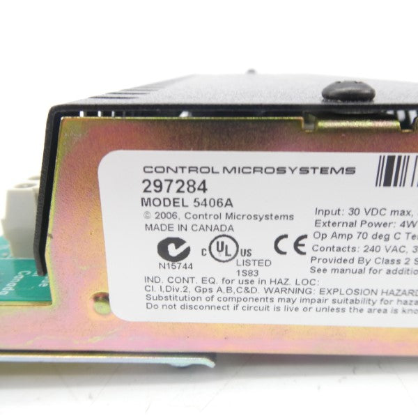 CONTROL MICROSYSTEMS 5406A 30VDC NSNP