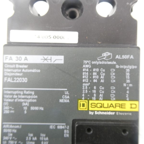 SQUARE D FAL22030 250V 30A NSNP