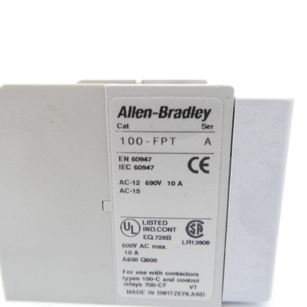 ALLEN BRADLEY 100-FPTA180 SER. A 690V 10A 2-180S (BR/WH) NSMP