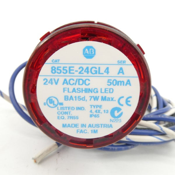 ALLEN BRADLEY 855E-24GL4 SER. A 24VAC/DC UNMP