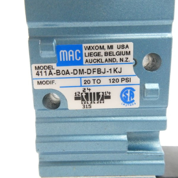 MAC 411A-B0A-DM-DFBJ-1KJ 24VDC 20-120PSI NSMP