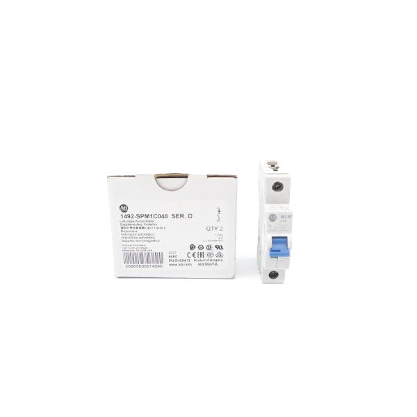 ALLEN BRADLEY 1492-SPM1C040 SER. D 277VAC 4A (PKG OF 2) NSMP