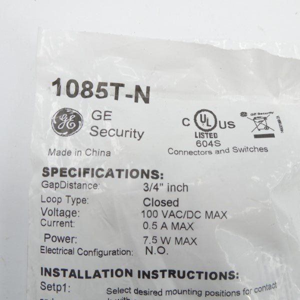 GENERAL ELECTRIC 1085T-N 100VAC/DC 0.5A NSMP