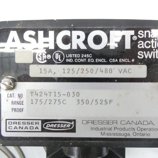 ASHCROFT T424T15-030 480VAC 15A 350/525'F NSMP