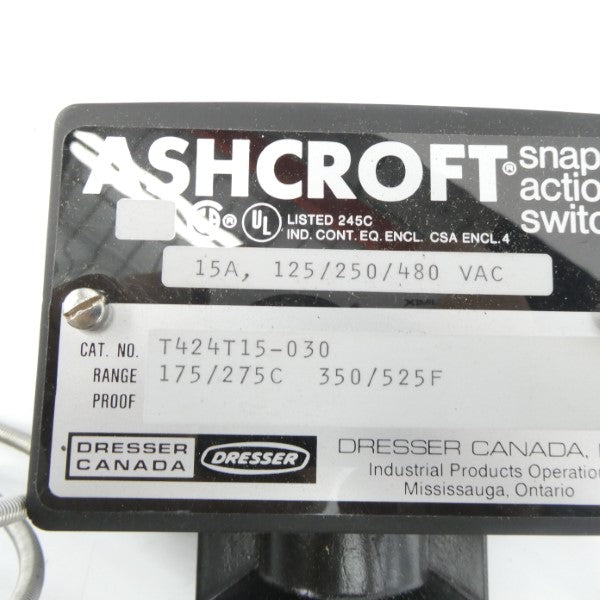 ASHCROFT T424T15-030 480VAC 15A 350/525'F NSNP