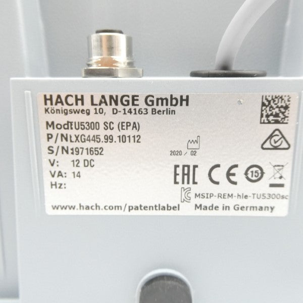 HACH LXG445.99.10112 TU5300SC 12VDC NSNP