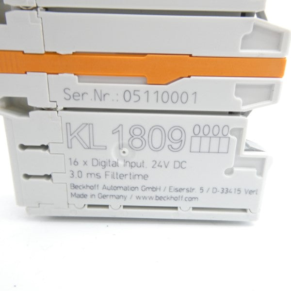 BECKHOFF KL1809 24VDC NSNP