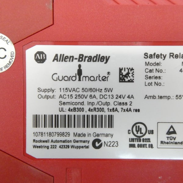 ALLEN BRADLEY 440R-G23215 SER. A 115VAC 6A UNMP