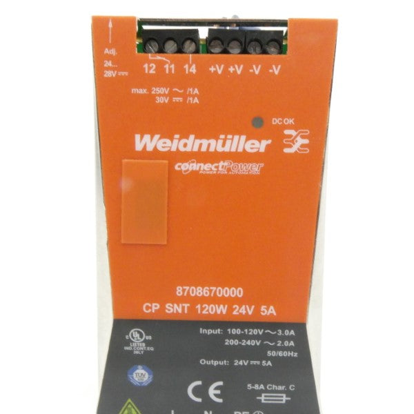 WEIDMULLER 8708670000 24V 5A UNMP