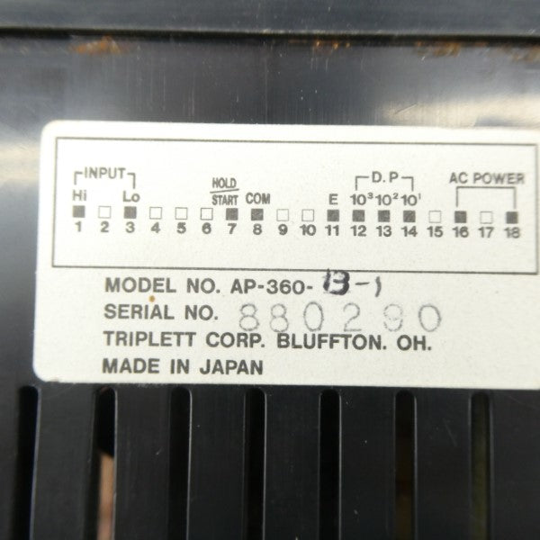 TRIPPLETT AP-360-13-1 UNMP