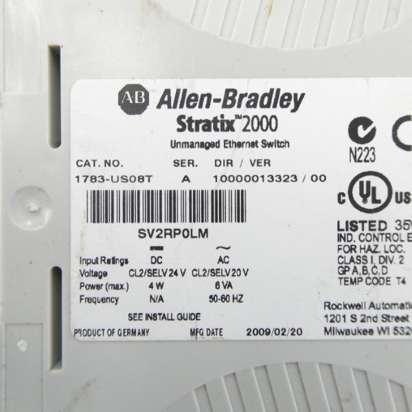 ALLEN BRADLEY 1783-US08T SER. A 24VDC/AC UNMP
