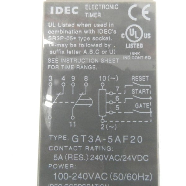 IDEC GT3A-5AF20 100-240VAC 5A UNMP