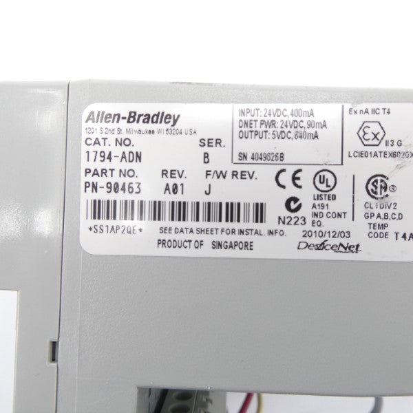 ALLEN BRADLEY 1794-ADN SER. B F/W J 24VDC UNMP