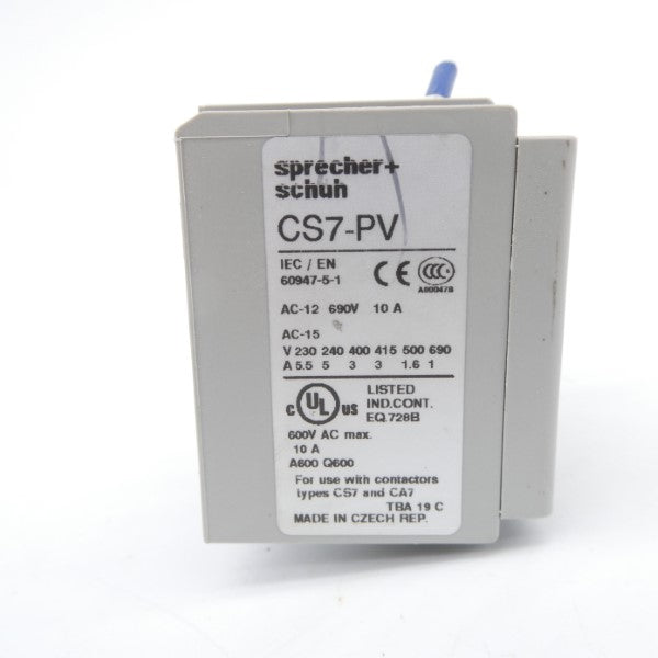 SPRECHER+SCHUH CS7-PV-31 600VAC 10A UNMP