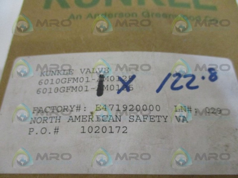 KUNKLE 6010GFM01-KM 1-1/4" NSMP