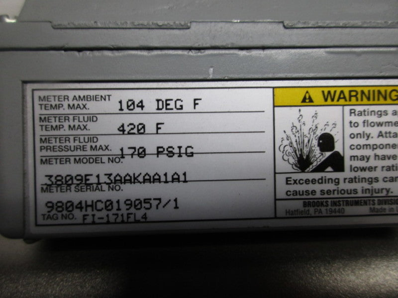 BROOKS 3809E13AAKAA1A1 METER  NSNP