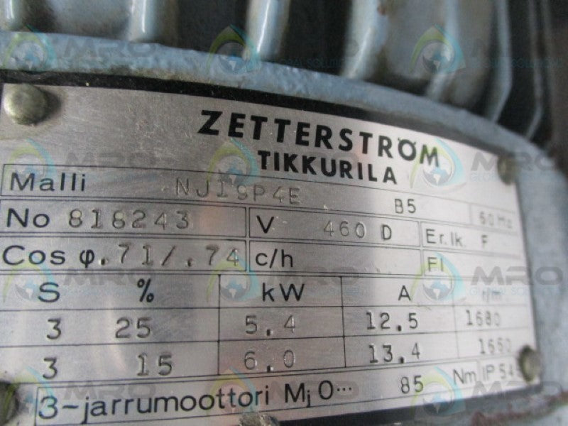 ZETTERSTROM 818243 MOTOR ( AS PICTURED )  UNMP