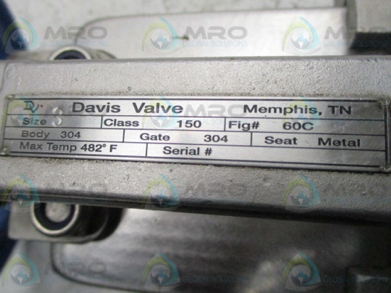 DAVISVALVE 60C VALVE 3"  NSNP