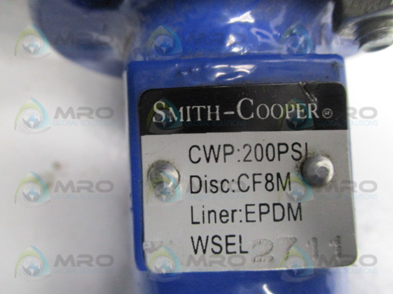 SMITH COOPER WSEL-2711 BUTTERFLY VALVE 3"  UNMP