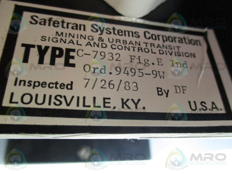 SAFETRAN C-7932 LIGHTS  NSNP