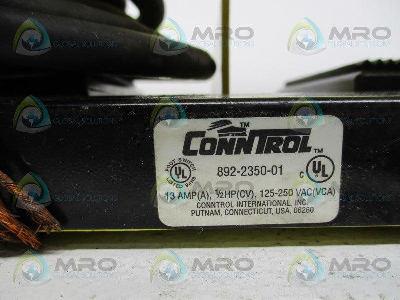 CONNTROL 892-2350-01 MOMENTARY ACTION FOOT SWITCH  UNMP