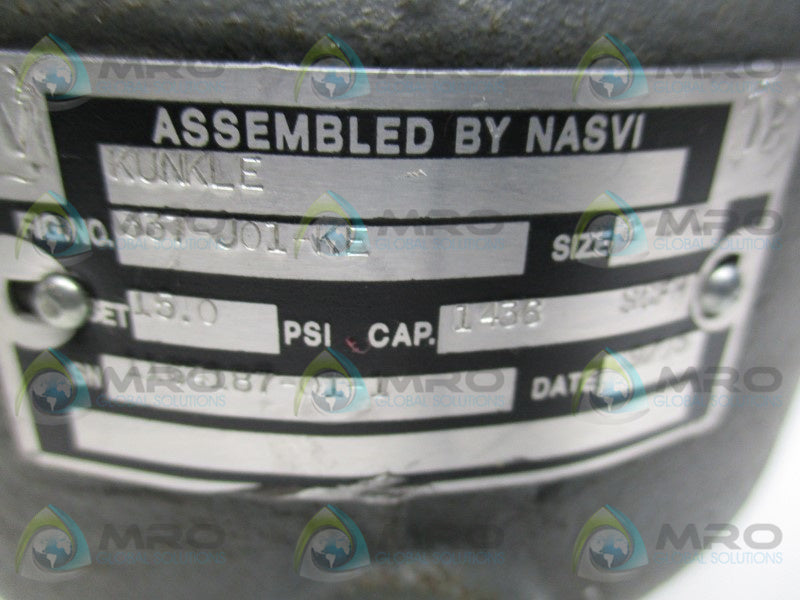 KUNKLE 337-J01-KE VACUUM SAFETY RELIEF VALVE  NSNP