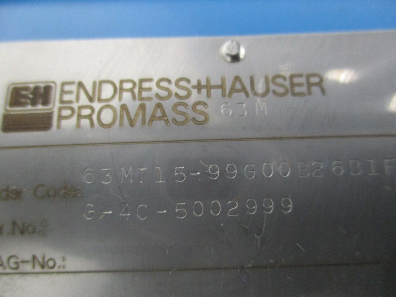 ENDRESS & HAUSER 63MT15-99G00B26B1F FLOW METER  NSNP