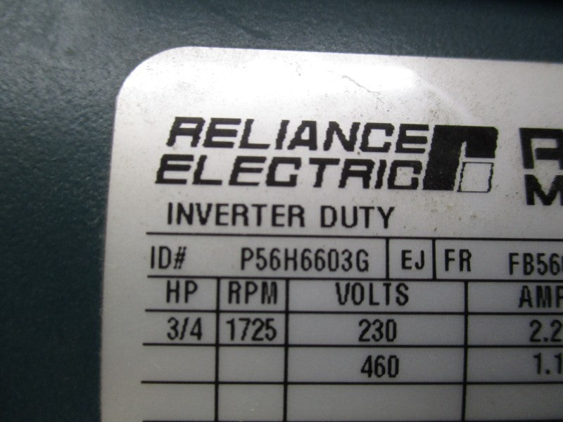 RELIANCE P56H6603G 3/4 HP 25: 1 RATIO GEAR MOTOR  UNMP
