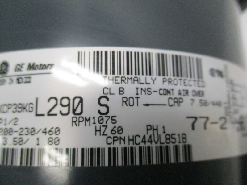 GENERAL ELECTRIC 5KCP39KGL290S MOTOR 1/2 HP 1075 RPM  UNMP