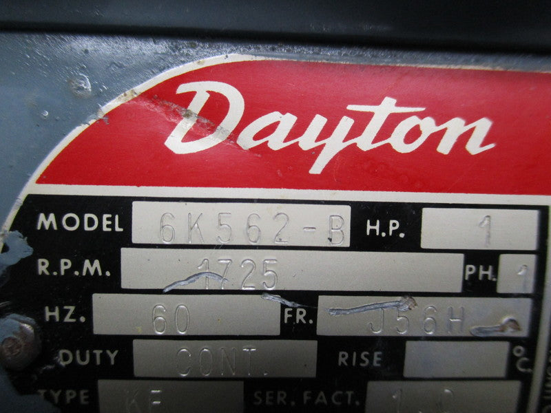 DAYTON 6K562-B MOTOR 1 HP 1725 RPM 115V   UNMP