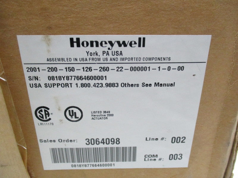 HONEYWELL 2001-200-150-126-260-22-000001-1-0-00 ACTUATOR  NSMP