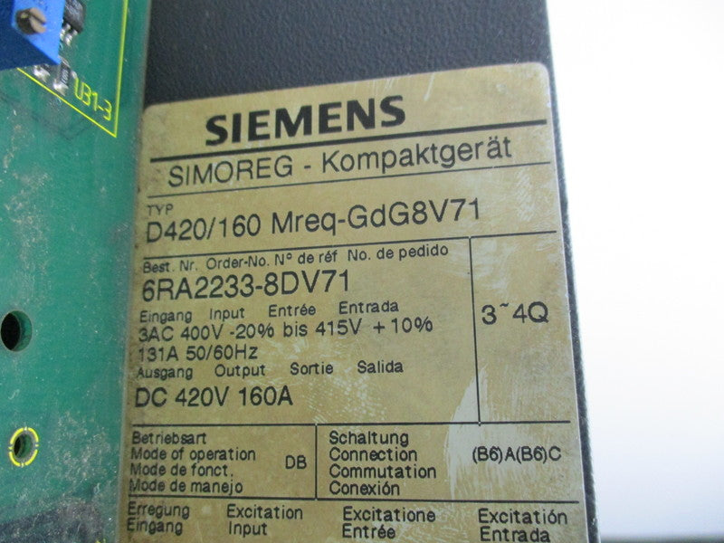 SIEMENS 6RA2233-8DV71 DC DRIVE  UNMP