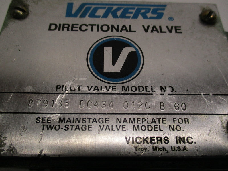 VICKERS 879135DG4S4012CB60 DIRECTIONAL VALVE  UNMP