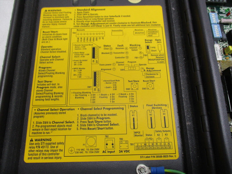 STI MS4332B-2 LIGHT CURTAIN CONTROLLER  UNMP