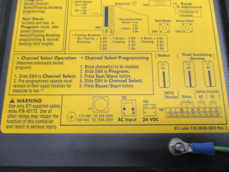 STI MS4332B-2 LIGHT CURTAIN CONTROLLER  UNMP