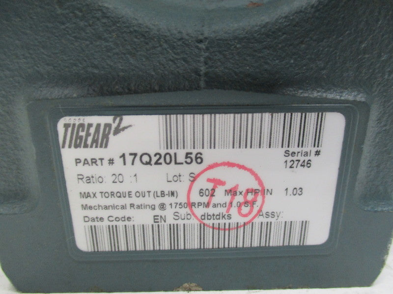 TIGEAR 17Q20L56 GEAR REDUCER  UNMP