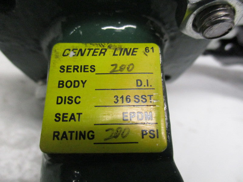 CENTER LINE 61 SERIES 200 BUTTERFLY VALVE 2.5" 200 PSI  UNMP