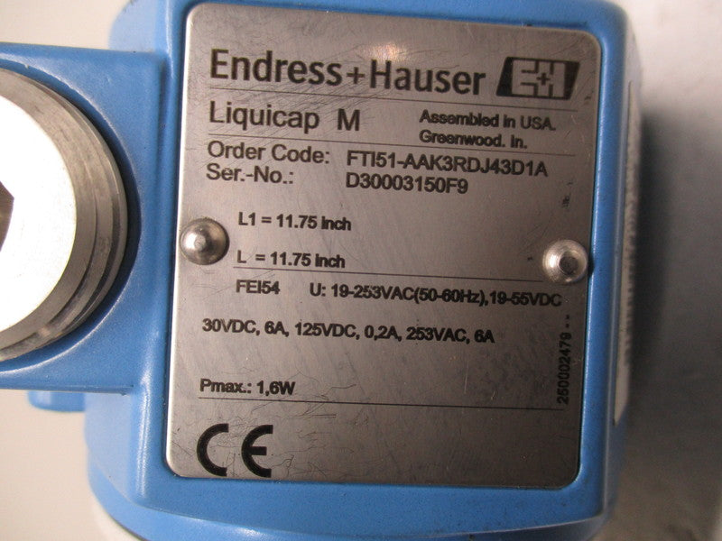 ENDRESS & HAUSER FTI51-AAK3RDJ43D1A LIMIT SWITCH  NSNP